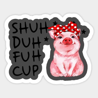 Cute Pig With Bandana. Sticker